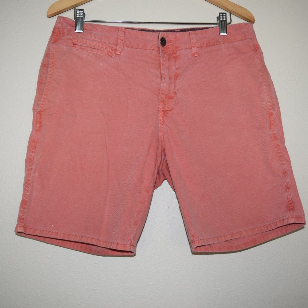 Men's 32 Paperbacks Cotton Mid Rise Chino Khaki red SHORTS Vintage s44